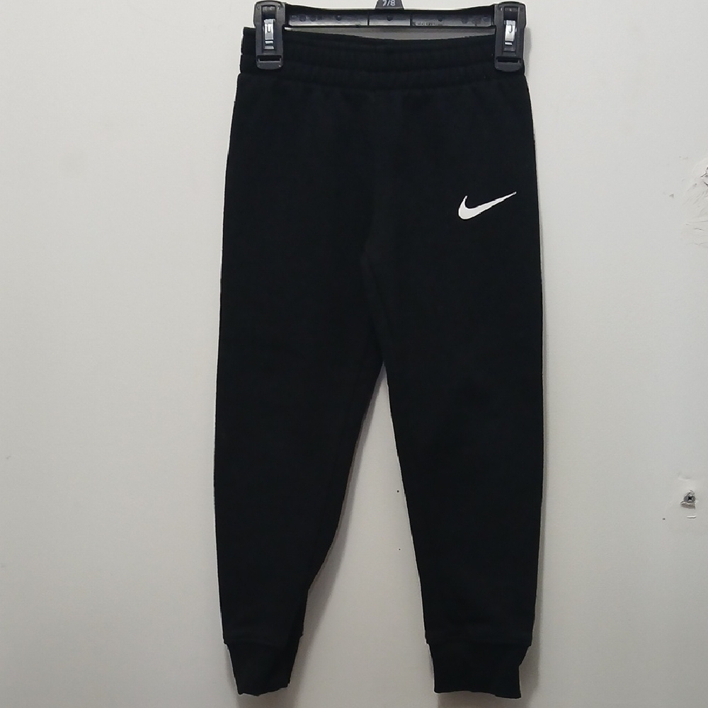 Nike Kids Black Sweatpants with White Logo
